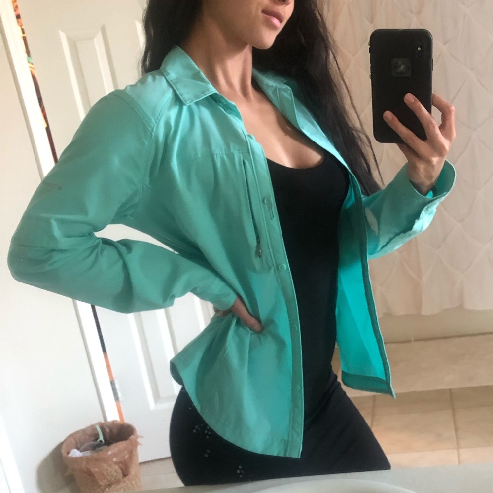 Teal Button Long Sleeve